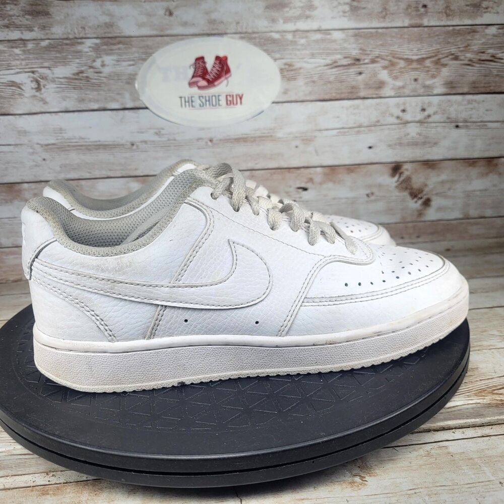 Nike Trainers Women's Size 6 White Swoosh Logo Court Vision Low Walking Running